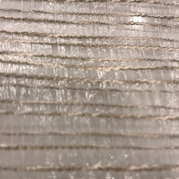 Sheer cream/silver accent curtains - Picture 3 of 7